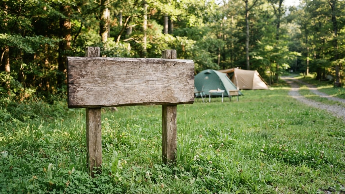 キャンプ場の選び方とチェックポイントのイメージ