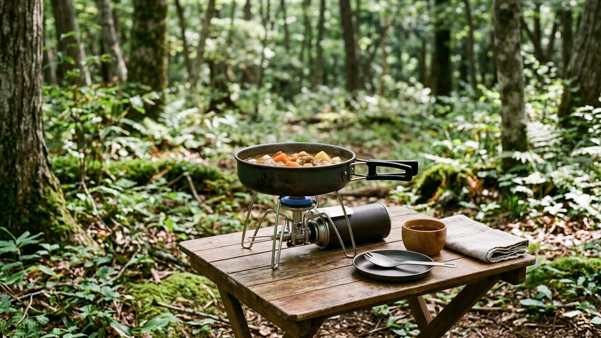 キャンプ飯の基本（道具・段取り・献立の考え方）のイメージ