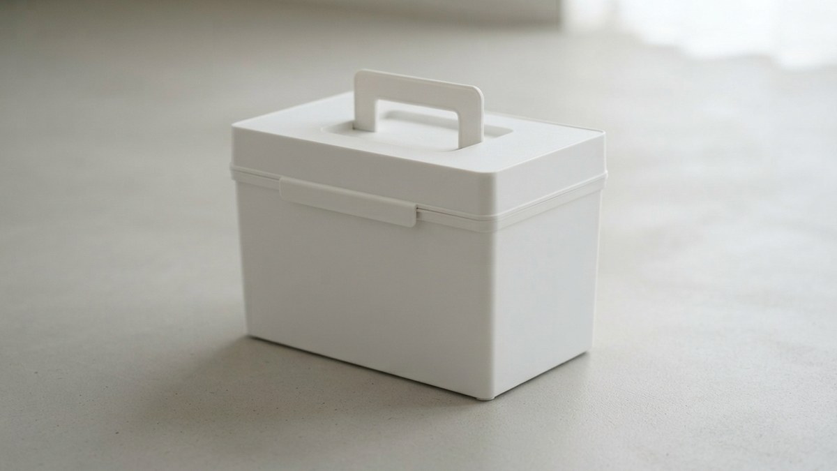 ハードケースの代表例: 無印良品 ポリプロピレン救急箱