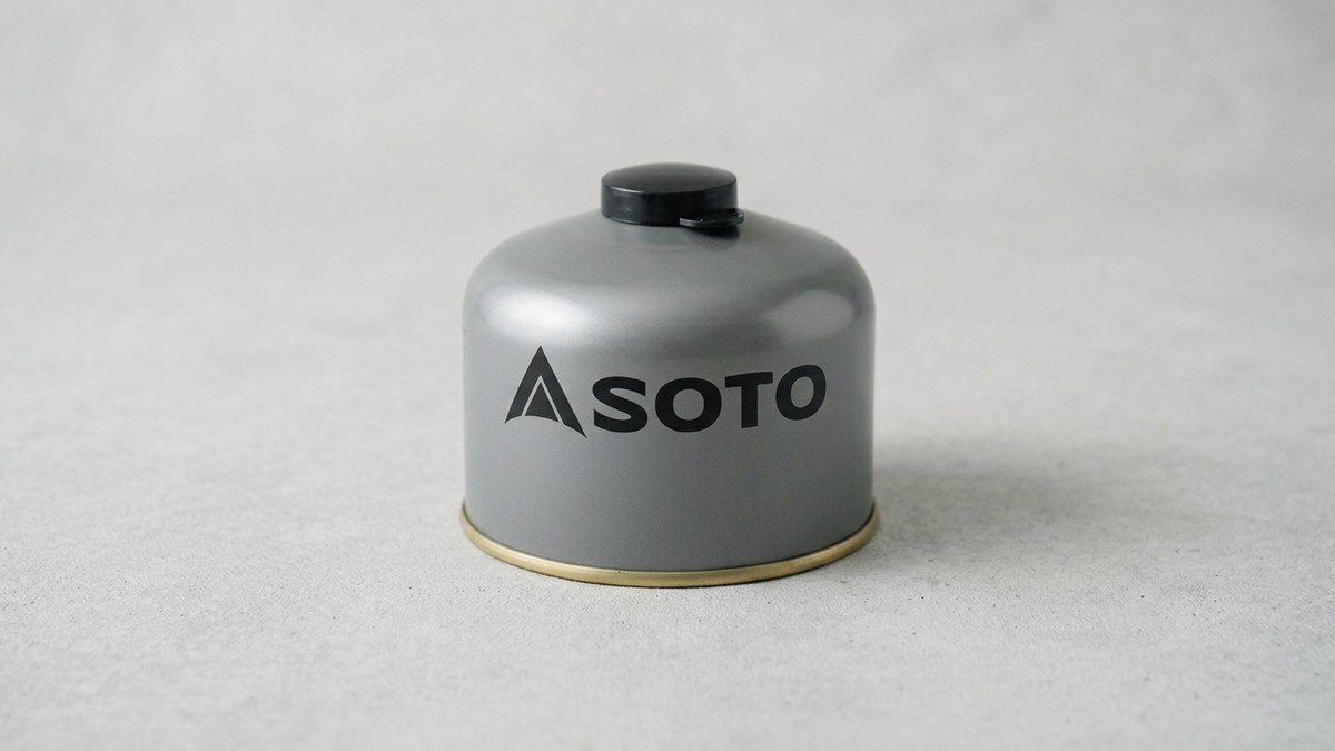 OD缶(アウトドア缶)の代表例: SOTO パワーガス250 SOD-725T