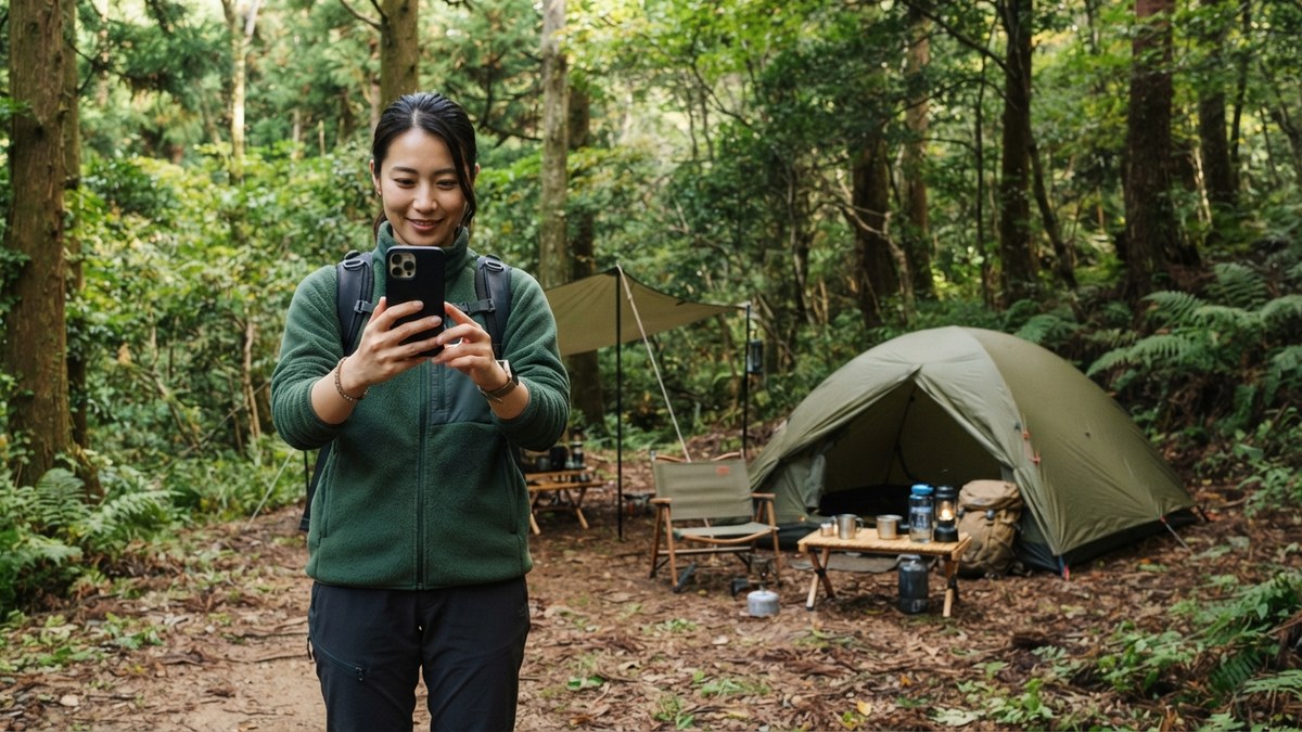 スマホでOK!キャンプ写真の撮り方のイメージ