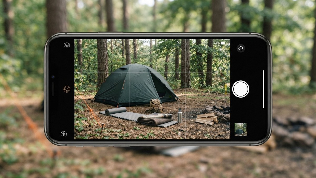 スマホでOK!キャンプ写真の撮り方のイメージ