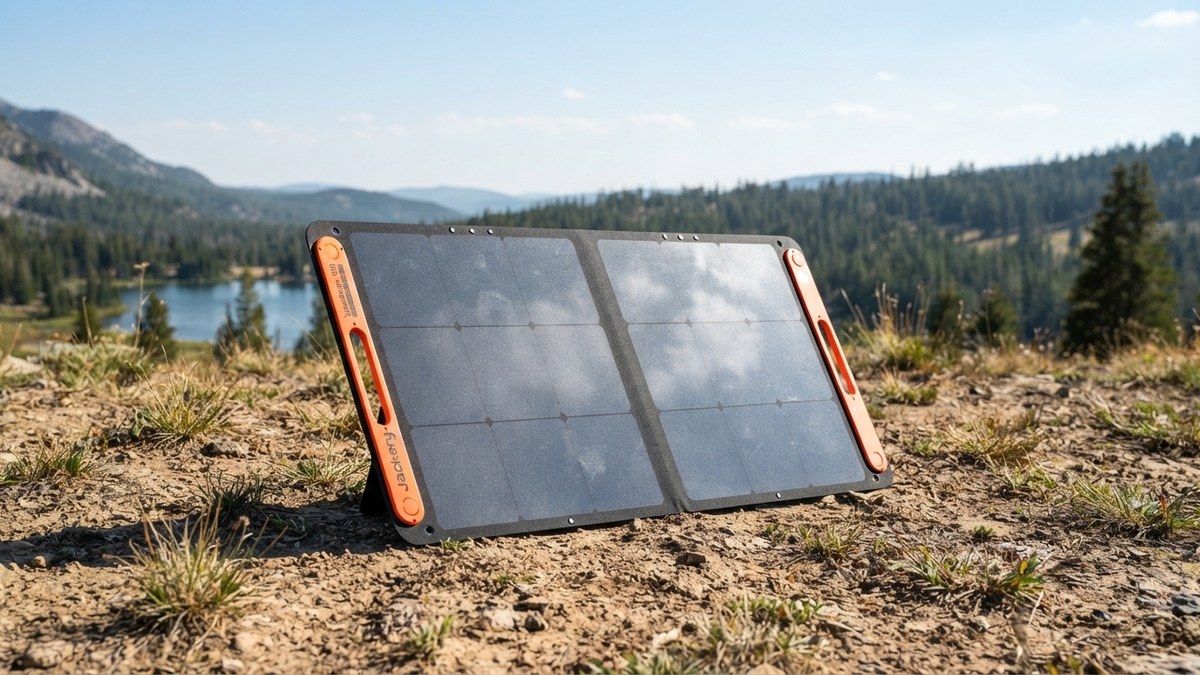 ソーラーパネル充電の代表例: Jackery SolarSaga 100