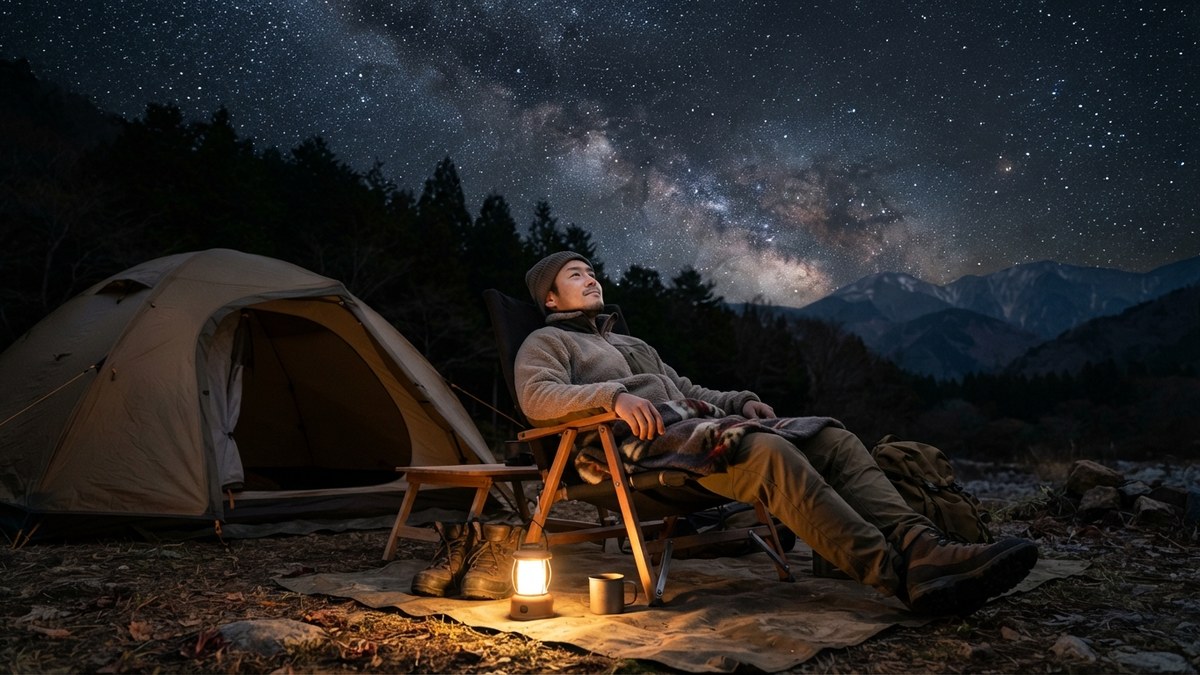 星空・夜キャンプの楽しみ方のイメージ