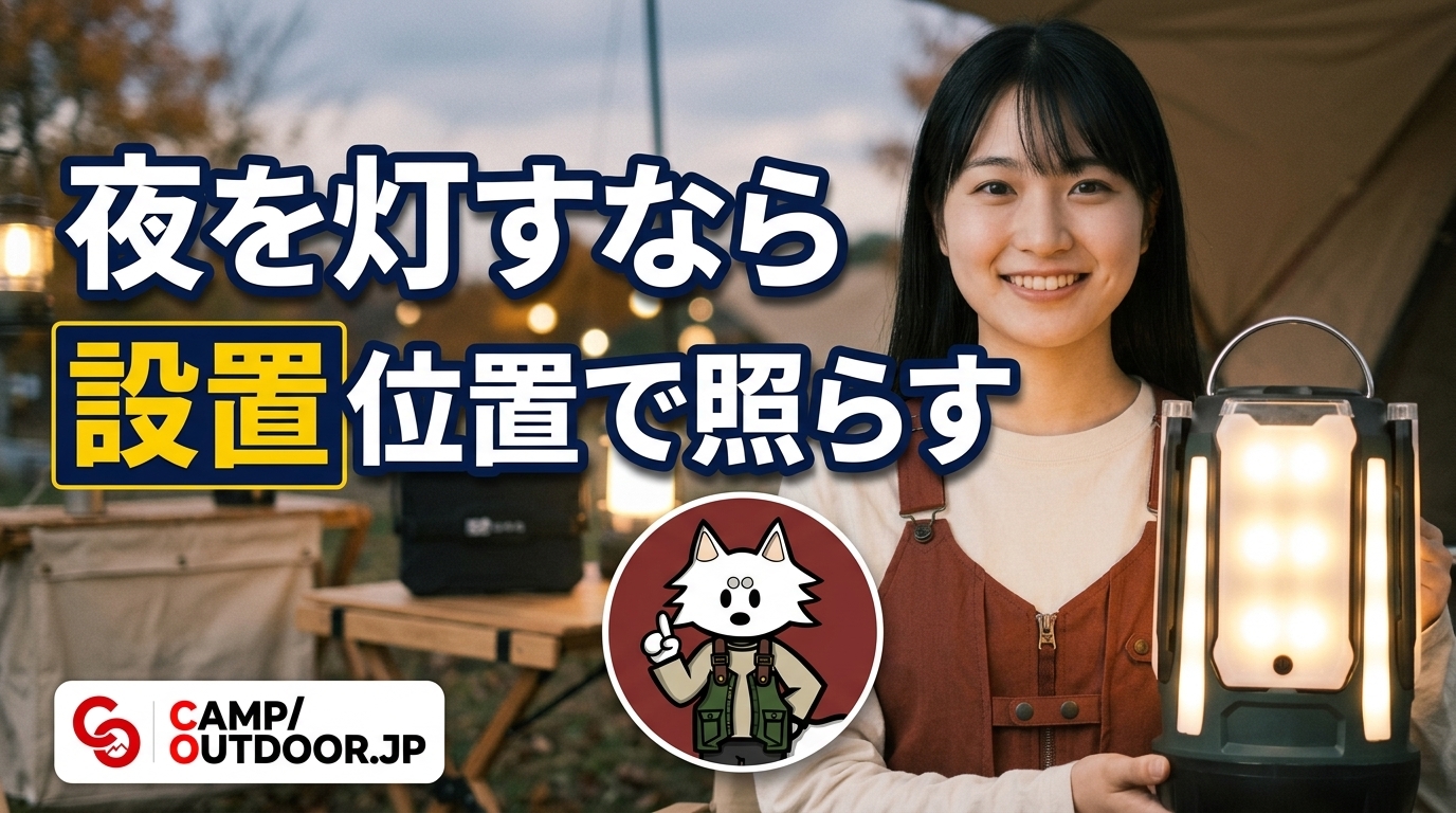 設置位置で照らす
