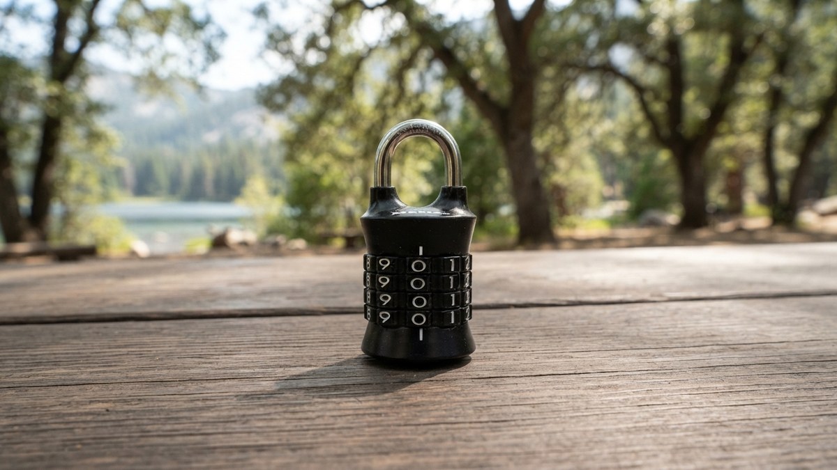ダイヤルロックの代表例: Master Lock マスターロック 4桁ナンバー可変式南京錠 ブラック 1535JADB