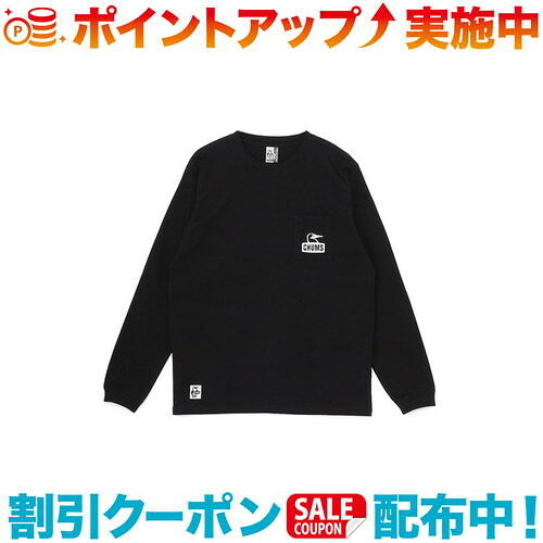CHUMS ブービーフェイスポケットブラッシュドロングスリーブTシャツ