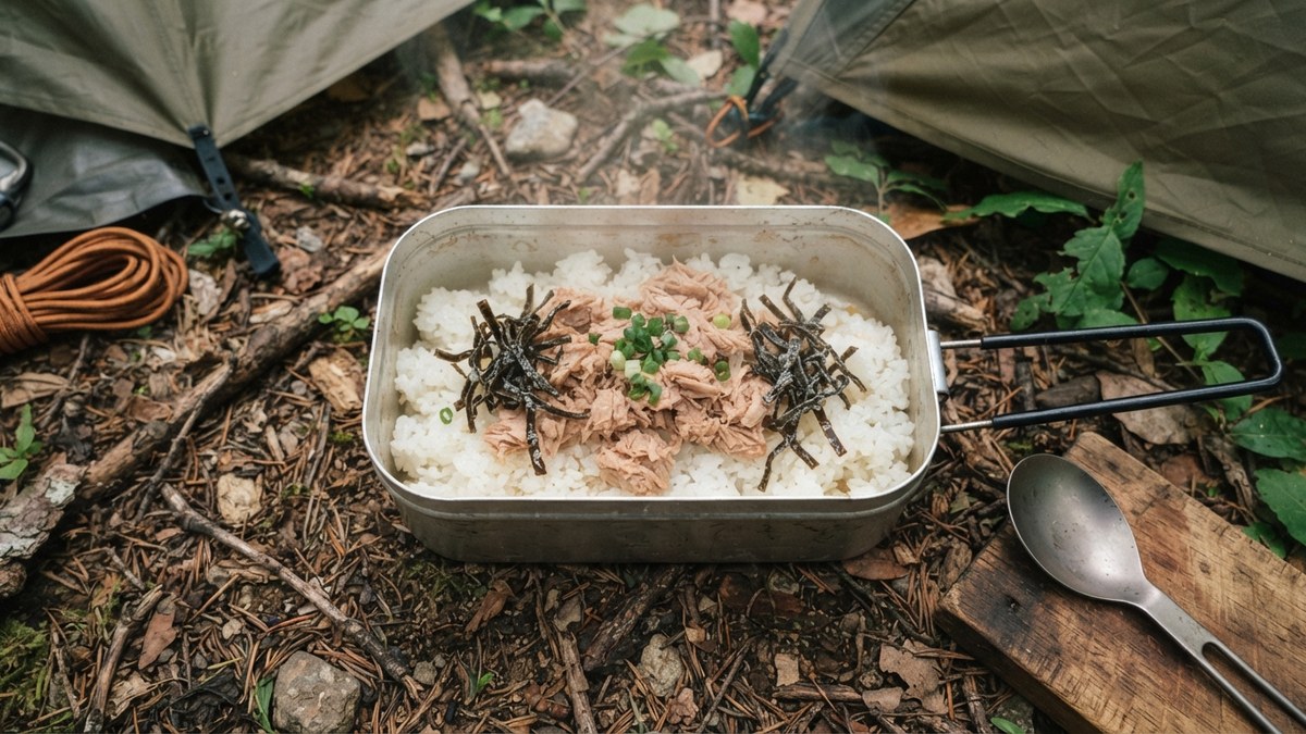 ツナと塩昆布の旨味ご飯の場面