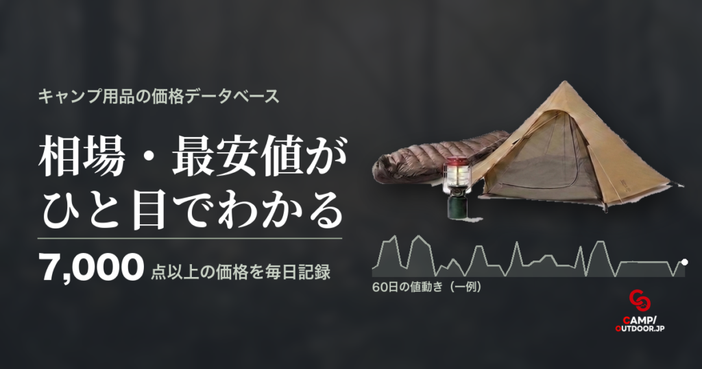 キャンプ用品の相場・最安値データベース